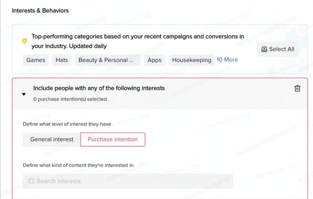 tinh nang purchase intent targeting
