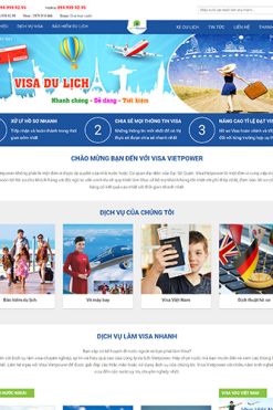 Mẫu website dịch vụ Visa Theme WordPress
