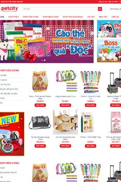 Mẫu website cửa hàng thú cưng Theme WordPress