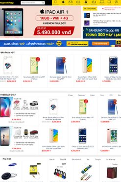 Mẫu website sản phẩm điện thoại 01 Theme WordPress