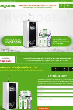 Mẫu website sản phẩm máy lọc nước 01 Theme WordPress