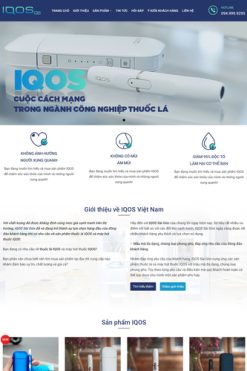 Mẫu website sản phẩm IQOS giúp cai nghiện thuốc lá Theme WordPress