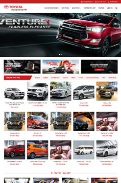 Mẫu website sản phẩm Toyota 02 Theme WordPress
