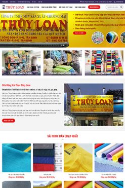 Mẫu website cửa hàng vải Theme WordPress