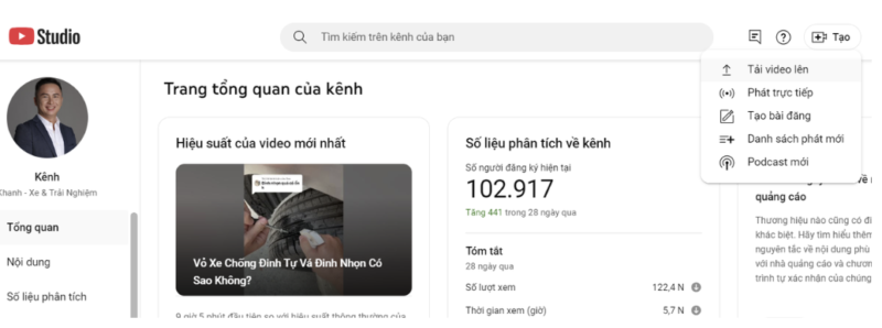 Tổng quan về YouTube Studio