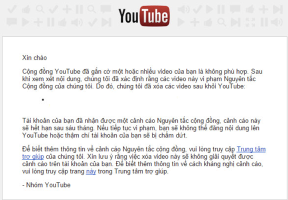 Kháng tài khoản kênh Youtube bị khóa 2 Cách kháng tài khoản kênh Youtube bị khóa