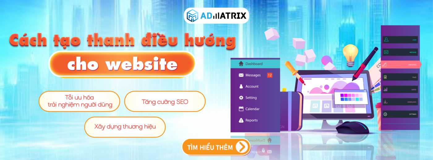 Hướng dẫn tạo thanh điều hướng cho website